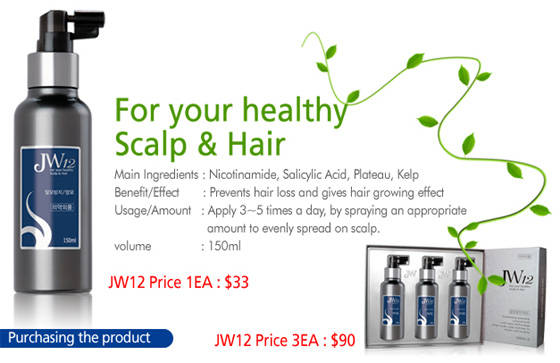 JW12 - Spray for Scalp & Hair  Made in Korea